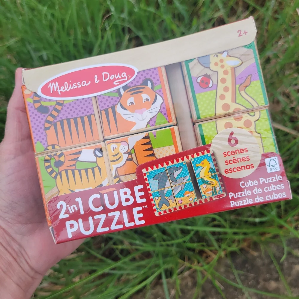 Melissa & Doug Wooden Block Puzzle - Animals ~ NWT/NIB ~ Ages 2+ ~ FINAL!